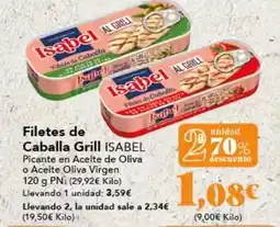 Gadis Isabel - filetes de caballa grill oferta