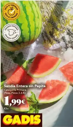 Gadis España - sandia entera sin pepita oferta