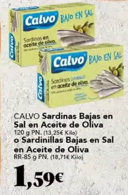 Gadis Calvo - sardinas bajas en sal en aceite de oliva oferta