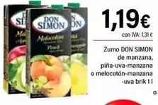 Cash Ifa Don simón - zumo de manzana, piña-uva-manzana o melocotón-manzana -uva oferta