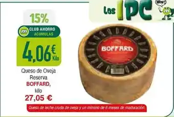 Masymas Boffard - queso de oveja reserva oferta