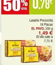 Masymas El pavo - lasana precocida 18 placas oferta