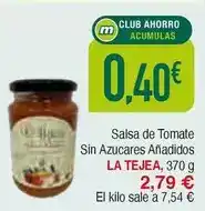Masymas La tejea - salsa de tomate sin azucares anadidos oferta