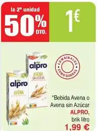 Masymas Alpro - bebida avena o avena sin azucar oferta