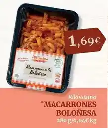 Masymas Rikisssimo - rikissimo macarrones a la bolonesa oferta