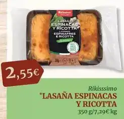 Masymas Rikisssimo - lasaña espinacas y ricotta oferta