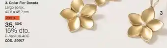 Yanbal Collar flor dorada oferta