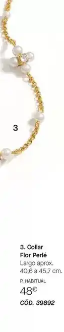 Yanbal Collar flor perlé oferta