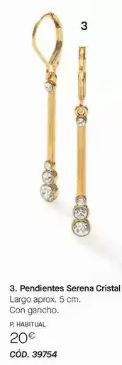 Yanbal Pendientes serena cristal oferta