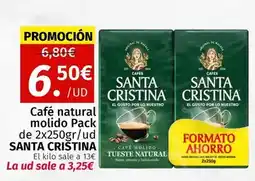 Maskom Supermercados Santa cristina - cafe natural molido pack oferta