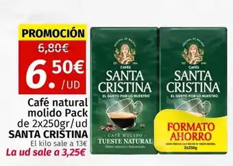 Maskom Supermercados Santa cristina - cafe natural molido pack oferta