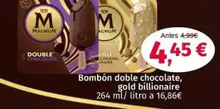 Maskom Supermercados Magnum - bombon doble chocolate, gold billionaire oferta