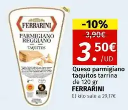 Maskom Supermercados Ferrarini - queso parmigiano taquitos tarrina de 120 gr oferta