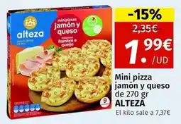 Maskom Supermercados Alteza - mini pizza jamon y queso oferta