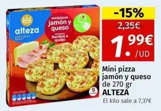 Maskom Supermercados Alteza - mini pizza jamon y queso oferta