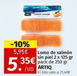 Maskom Supermercados Artiq - lomo de salmon sin piel oferta