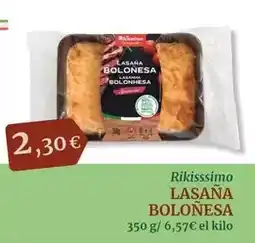 Maskom Supermercados Rikisssimo - lasana bolonesa oferta