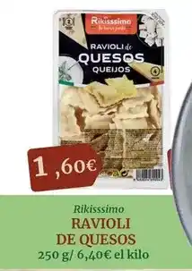 Maskom Supermercados Rikisssimo - ravioli de quesos oferta