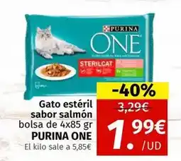 Maskom Supermercados Purina one - gato estéril sabor salmon oferta