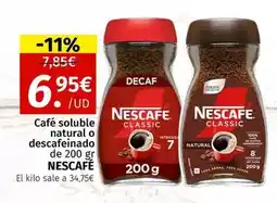 Maskom Supermercados Nescafé - café soluble natural o descafeinado oferta