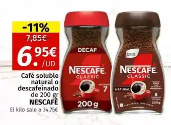 Maskom Supermercados Nescafé - café soluble natural o descafeinado oferta