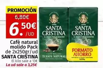 Maskom Supermercados Santa cristina - café natural molido oferta