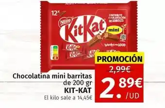 Maskom Supermercados Kit kat - chocolatina mini barritas oferta