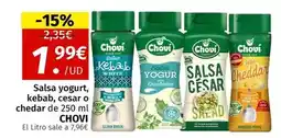 Maskom Supermercados Chovi - salsa yogurt, kebab, cesar o chedar oferta
