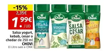 Maskom Supermercados Chovi - salsa yogurt, kebab, cesar o chedar oferta