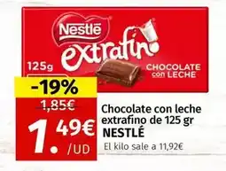 Maskom Supermercados Nestlé - chocolate con leche extrafino oferta