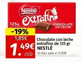 Maskom Supermercados Nestlé - chocolate con leche extrafino oferta