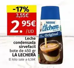Maskom Supermercados La lechera - leche condensada sirvefacil oferta