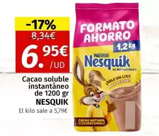 Maskom Supermercados Nesquik - cacao soluble instantaneo de 1200 gr oferta