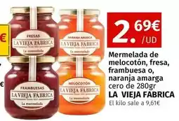 Maskom Supermercados La vieja fábrica - mermelada de melocoton, fresa, frambuesa o naranja amarga oferta