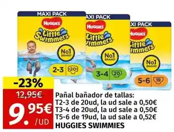 Maskom Supermercados Huggies - panal banador de tallas oferta