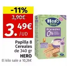 Maskom Supermercados Hero - papilla 8 cereales oferta