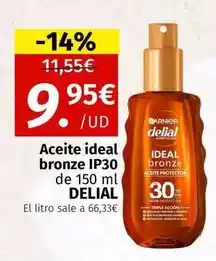 Maskom Supermercados Delial - aceite ideal bronze ip30 oferta