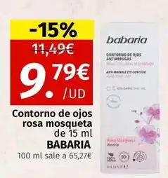 Maskom Supermercados Babaria - contorno de ojos rosa mosqueta oferta