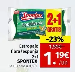 Maskom Supermercados Spontex - estropajo fibra/esponja oferta
