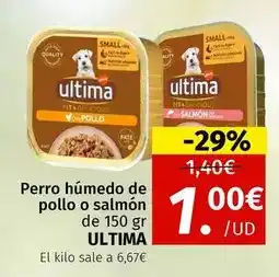 Maskom Supermercados Última - perro húmedo de pollo o salmon oferta