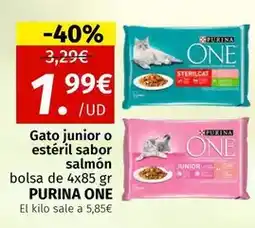 Maskom Supermercados Purina one - gato junior o esteril sabor salmon oferta