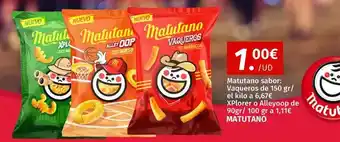 Maskom Supermercados Matutano - sabor vaquero/ xplorer o alleyoop oferta