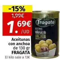 Maskom Supermercados Fragata - aceitunas con anchoa oferta