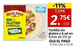 Maskom Supermercados Old el paso - tortilla sin gluten oferta