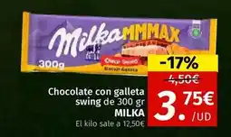 Maskom Supermercados Milka - chocolate con galleta swing oferta