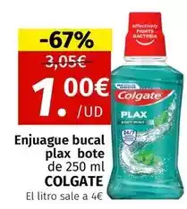 Maskom Supermercados Colgate - enjuague bucal plax bote oferta