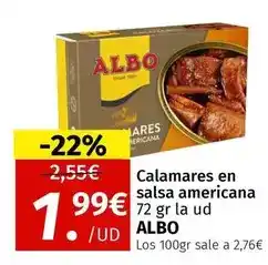 Maskom Supermercados Albo - calamares en salsa americana oferta