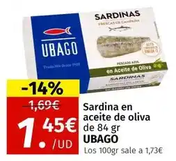 Maskom Supermercados Ubago - sardina en aceite de oliva oferta