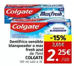 Maskom Supermercados Colgate - dentífrico sensible blanqueador o max fresh azul oferta