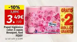 Maskom Supermercados Foxy - papel higiénico color 3 capas bouquet/ 6ud oferta